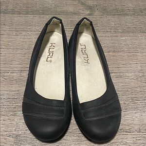 Kuru Grace Gun Metal Loafers Flats Shoes Leather Slip On Orthotic Size 8.5
